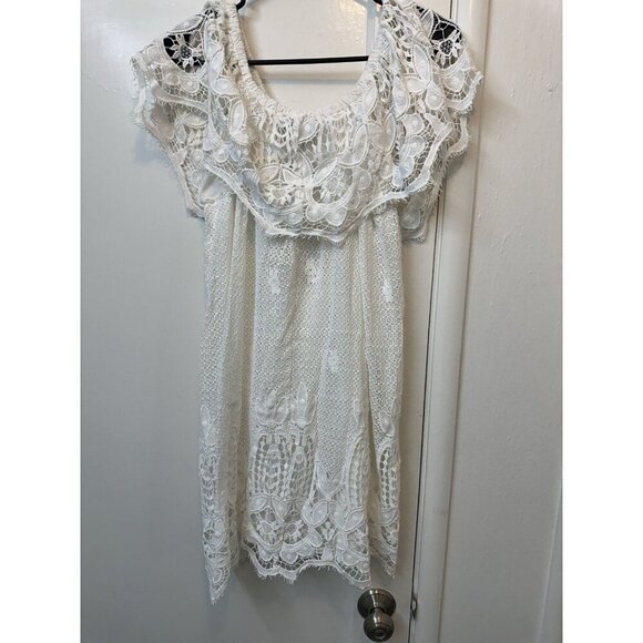 Tuckernuck White Lace Avalon Mini Dress Size XS NWT Bridal Shower Party Bride - Picture 6 of 8